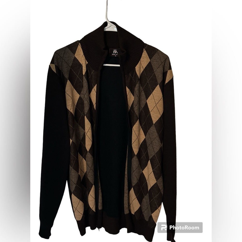 Men Cardigans Brown shades